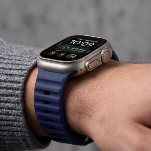 Tech-Protect SILICONE LINE WATCH 8 / 9 / 10 / 11 / 12 / SE / ULTRA (44 / 45 / 46 / 49 MM) ATLANTIC BLUE - Image 5