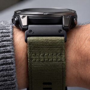 Tech-Protect NYLON CLASSIC GARMIN FENIX 5X / 5X PLUS / 6X / 6X PRO / 7X / 8 / 8 PRO / 9 / 9 PRO (51 MM) KARINĖ ŽALIA - Image 6