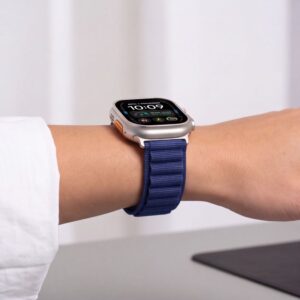Tech-Protect NYLON PRO Watch 8 / 9 / 10 / 11 / 12 / SE / ULTRA (44 / 45 / 46 / 49 MM) TAMSIAI MĖLYNAS - Image 6