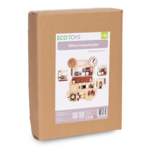 Medinė sensorinė lavinamoji lenta vaikams, meškiukas, 12 dalių ECOTOYS - Image 7