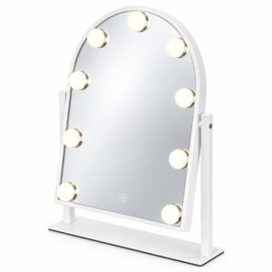 LED makiažo veidrodis 30x40 cm kosmetinis su apšvietimu 3 spalvos 9 lemputės ModernHome - Image 7