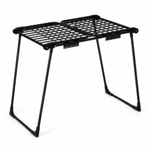 Pastatoma drabužių džiovykla 20 metrų su kabliukais, sulankstoma, juoda ModernHome - Image 7