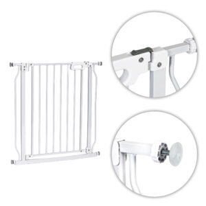 Balti plieniniai apsauginiai varteliai laiptams ir durims 75-83 cm ECOTOYS - Image 7