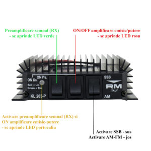 PNI RX-TX radijo stiprintuvas KL203P 28-29.7MHz, AM-FM-SSB, 100W, 12V - Image 9