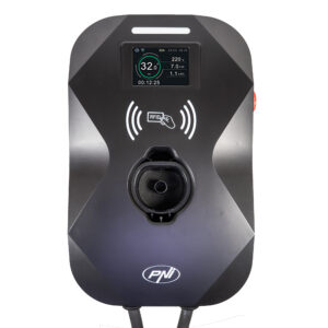 PNI KW11 WIFI 16A įkrovimo stotelė, 11KW, elektromobiliams, 85V - 415V, trifazė, 7 kontaktų Type2 laidas, 3,5 colio ekranas, valdymas programėle, įkrovimo aktyvavimas programėle ir RFID kortele, IP55