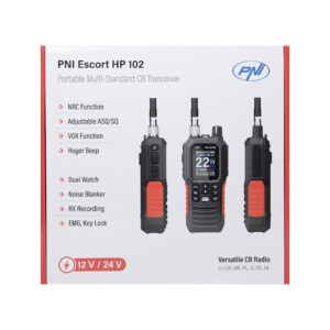 Nešiojama CB radijo stotelė PNI Escort HP 102 multi standard, 4W, 12V, AM-FM, NRC, Dual Watch, Roger Beep, reguliuojamas ASQ SQ, VOX - Image 5