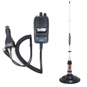 CB TTi TCB-H100 12V/24V radijo stoties komplektas, „Roger Beep“ funkcija ir CB PNI ML70 antena su magnetiniu pagrindu