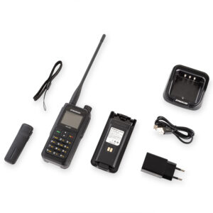 Dynascan UV-202 dviejų dažnių VHF/UHF radijo stotelė, 5W, 200 kanalų, VOX, triukšmo slopinimas, FM radijo priėmimas ir AM aviacijos dažnių juosta, IP67 - Image 6