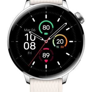 OnePlus Watch 3 43mm 3,35 cm (1.32") AMOLED Skaitmeninis 466 x 466 pikseliai Lietimui jautrus ekranas Sidabras, Titanas „Wi-Fi“ GPS (palydovinis)