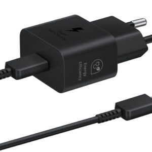 Samsung EP-T2510 25W AC Maitinimo adapteris USB-C + Kabelis USB-C, Juoda - Image 2