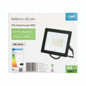 Plonas LED prožektorius PNI GreenHouse WS51 50W, 6400K, 3898 lm, 184.5*29*160mm - Image 8