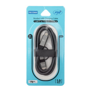 PNI CD600 USB Type-C į Type-C 60W duomenų perdavimo ir įkrovimo laidas + USB Type-C į USB-A adapteris, 1m ilgio