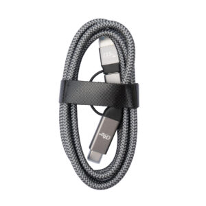 PNI CD600 USB Type-C į Type-C 60W duomenų perdavimo ir įkrovimo laidas + USB Type-C į USB-A adapteris, 1m ilgio - Image 3