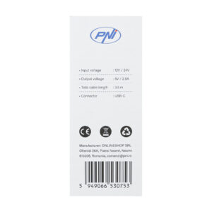 PNI maitinimo kabelis automobiliniams vaizdo registratoriams, įvestis 12V/24V, išvestis 5V 2.5A - Image 9