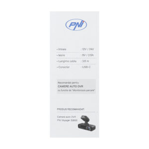 PNI maitinimo kabelis automobiliniams vaizdo registratoriams, įvestis 12V/24V, išvestis 5V 2.5A - Image 10