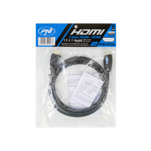 HDMI PNI H150 didelės spartos 1.4V laidas, kištukas-kištukas, Ethernet, paauksuotas, 1,5 m