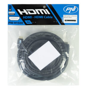 PNI H1500 didelės spartos 1.4V HDMI laidas, kištukinis, Ethernet, paauksuotas, 15m - Image 2