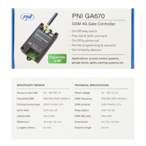 GSM 4G PNI GA670 relė garažo durų, vartų ir užtvarų valdymui - Image 6