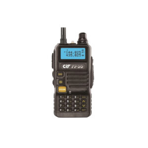 Bax 10bc nešiojama VHF/UHF radijo stotelė CRT FP00 dviejų dažnių 144-146 ir 430-440 MHz juoda, VOX, 128 kanalai, nuskaitymas (Scan), programuojama, žibintuvėlis, FM radijas 76-108 MHz, TOT, retransliatorius