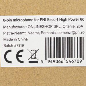 6 kontaktų mikrofonas PNI Escort High Power 60 radijo stotelėms