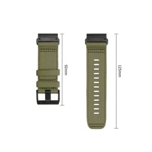 Tech-Protect NYLON CLASSIC GARMIN FENIX 5X / 5X PLUS / 6X / 6X PRO / 7X / 8 / 8 PRO / 9 / 9 PRO (51 MM) KARINĖ ŽALIA - Image 7