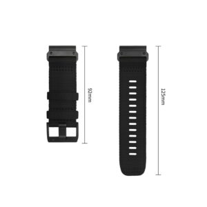 Tech-Protect NYLON CLASSIC GARMIN FENIX 5X / 5X PLUS / 6X / 6X PRO / 7X / 8 / 8 PRO / 9 / 9 PRO (47 MM) JUODAS - Image 7