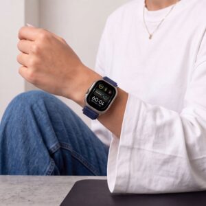 Tech-Protect NYLON PRO Watch 8 / 9 / 10 / 11 / 12 / SE / ULTRA (44 / 45 / 46 / 49 MM) TAMSIAI MĖLYNAS - Image 7