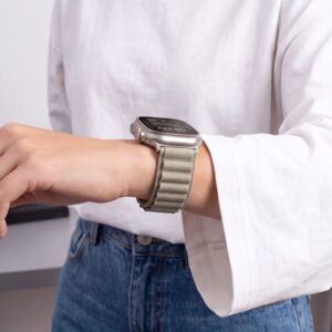 Tech-Protect NYLON PRO Watch 8 / 9 / 10 / 11 / 12 / SE / ULTRA (44 / 45 / 46 / 49 MM) TITANO/ALYVINĖ - Image 7