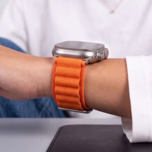 Tech-Protect NYLON PRO Watch 8 / 9 / 10 / 11 / 12 / SE / ULTRA (44 / 45 / 46 / 49 MM) ORANŽINIS - Image 7