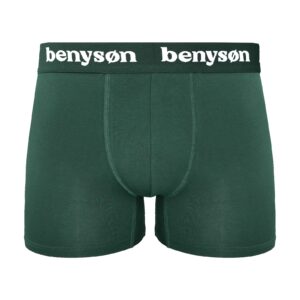 BENYSON bambuko viskozės trumpikės-šortukai vyrams, 3 vnt., žalia, juoda, mėlyna, M - Image 3