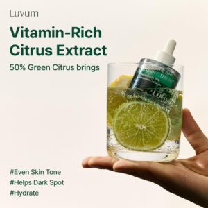 LUVUM Green Citrus Vitamin C Serum Plus veido serumas 30 ml - su vitaminu C ir 16 % niacinamidu - Image 4