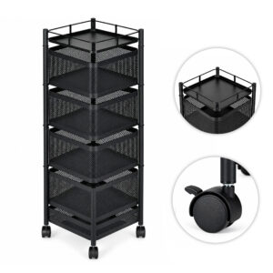 Virtuvės lentyna pagalbininkas organizatorius sukamomis lentynomis 5 pakopų metalinis ModernHome - Image 8