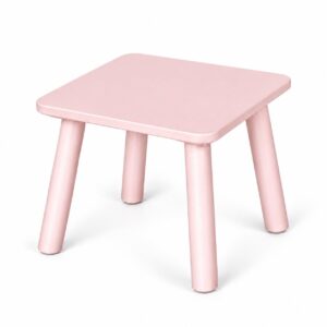 Vaikiškas medinis tualetinis staliukas su LED veidrodžiu, stalčiumi, kėdute ir 6 priedais, rožinis ECOTOYS - Image 8