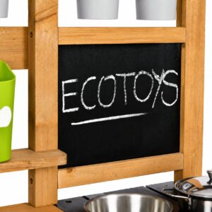 Lauko virtuvėlė vaikams su priedais ir kreidine lenta ECOTOYS - Image 8