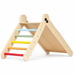 Medinė žaidimų aikštelė vaikams, Montessori laipiojimo rinkinys su kopėčiomis ir rampa HENRY ECOTOYS - Image 8