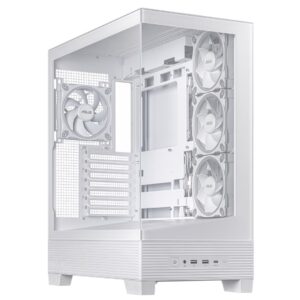 ASUS A31 Plus TG ARGB WHITE „Midi Tower“ Balta - Image 1