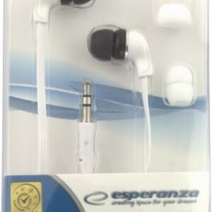 Esperanza EH147W Ausinės be mikrofono ir ausinės su mikrofonu Vielinis Įkišamos į ausį Muzika Balta - Image 2