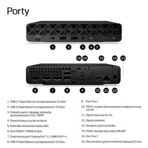 HP EliteDesk 8 Mini G2i Desktop Next Gen AI PC Copilot+ PC Intel Core Ultra 7 356H 16 GB DDR5-SDRAM 512 GB SSD Windows 11 Pro Mini PC - Image 2