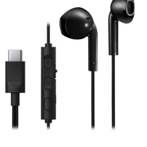 JVC HA-FR17UC Laidinės ausinės į ausis su C tipo USB jungtimi Juodos spalvos