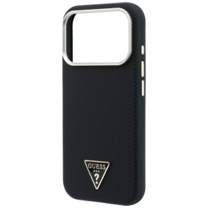 Guess Kevlar Triangle Logo MagSafe dėklas, skirtas iPhone 18 Pro Max / 17 Pro Max, juodas - Image 6
