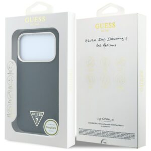 Guess Kevlar Triangle Logo MagSafe dėklas, skirtas iPhone 18 Pro Max / 17 Pro Max, juodas - Image 8