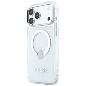 Guess Metal Outline MagSafe dėklas, skirtas iPhone 18 Pro Max / 17 Pro Max, sidabrinis - Image 2
