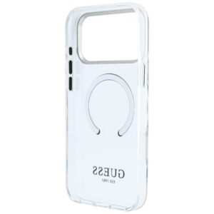 Guess Metal Outline MagSafe dėklas, skirtas iPhone 18 Pro Max / 17 Pro Max, sidabrinis - Image 7