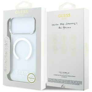 Guess Metal Outline MagSafe dėklas, skirtas iPhone 18 Pro Max / 17 Pro Max, sidabrinis - Image 8