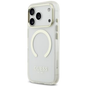 Guess Metal Outline MagSafe dėklas, skirtas iPhone 18 Pro / 17 Pro, auksinis - Image 2