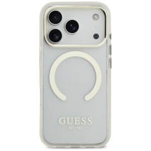 Guess Metal Outline MagSafe dėklas, skirtas iPhone 18 Pro / 17 Pro, auksinis - Image 3
