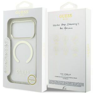 Guess Metal Outline MagSafe dėklas, skirtas iPhone 18 Pro / 17 Pro, auksinis - Image 8