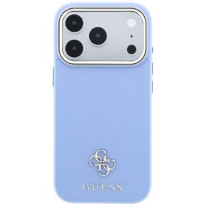 Guess Saffiano Small 4G & Classic Logo MagSafe dėklas, skirtas iPhone 18 Pro / 17 Pro, šviesiai mėlynas - Image 3