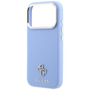 Guess Saffiano Small 4G & Classic Logo MagSafe dėklas, skirtas iPhone 18 Pro / 17 Pro, šviesiai mėlynas - Image 6