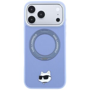 Karl Lagerfeld su 360° žiediniu stovu Choupette Head Pin MagSafe dėklas, skirtas iPhone 18 Pro Max / 17 Pro Max, šviesiai mėlynas - Image 3